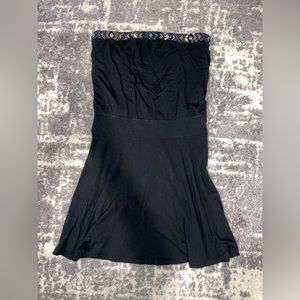 WHBM BEADED STRAPLESS MINI DRESS